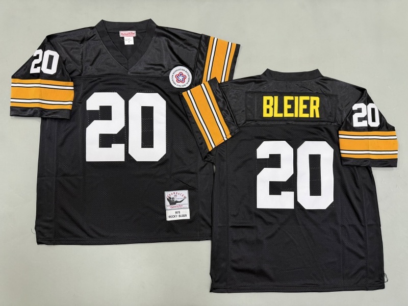 Men 2025 Pittsburgh Steelers #20 Bleier black Throwback Limited NFL Jersey style 002->pittsburgh steelers->NFL Jersey